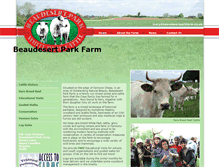 Tablet Screenshot of beaudesertparkfarm.co.uk